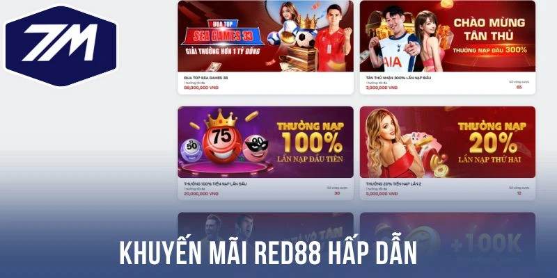 Khuyến mãi Red88 hấp dẫn