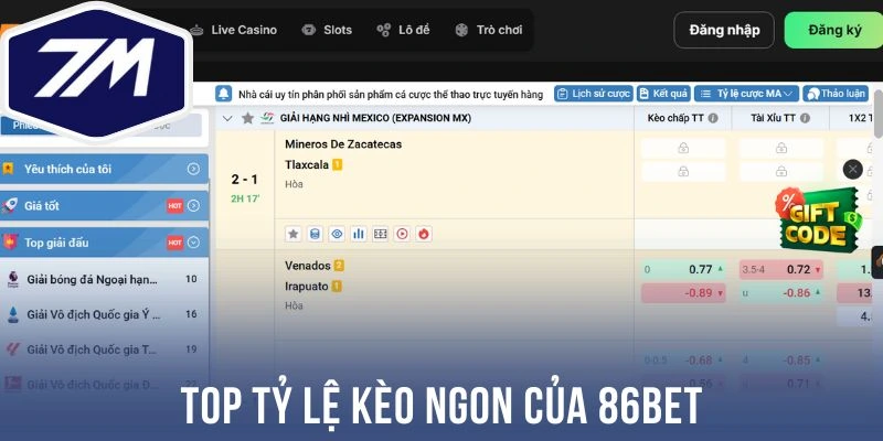 Tổng quan về tỷ lệ kèo đặc biệt của 86Bet